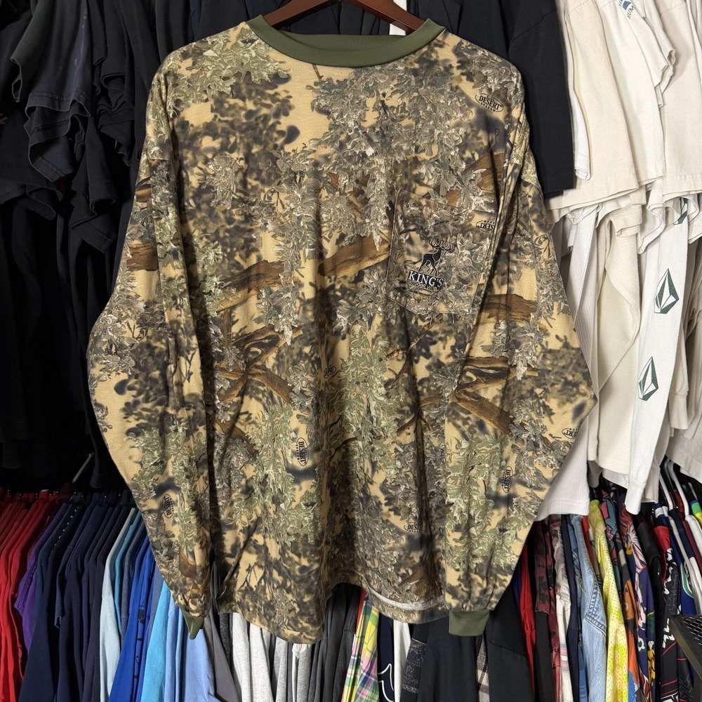 Kings Outdoor World Camo Shirt Mens 2XL Regular Desert Shadow Hunting Longsleeve